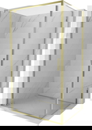 Mexen Exo pivot shower cabin 75 x 80 cm, transparent, gold - 8181-075-080-50-00