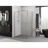 Mexen Exo pivot shower cabin 95 x 80 cm, transparent, gold - 8181-095-080-50-00