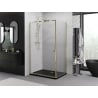Mexen Exo pivot shower cabin 95 x 80 cm, transparent, gold - 8181-095-080-50-00