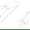 Mexen Exo Shower Enclosure Hinged 85 x 85 cm, Transparent, Gold - 8181-085-085-50-00