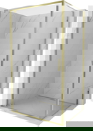 Mexen Exo 85 x 90 cm Hinged Shower Enclosure, Transparent, Gold - 8181-085-090-50-00