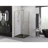 Mexen Exo-BR pivot shower cabin 90 x 90 cm, transparent, gold - 8181-090-090-50-00