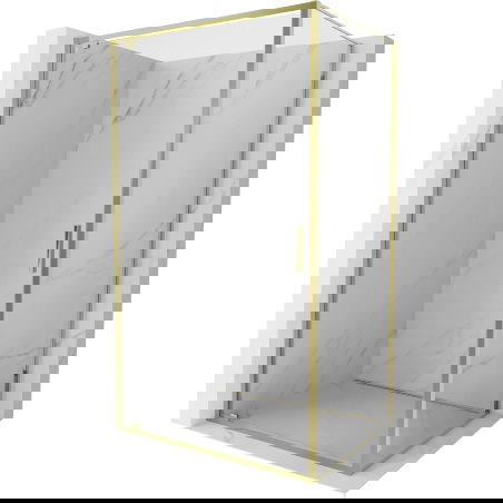 Mexen Exo Hinged Shower Cabin 90 x 95 cm, Transparent, Gold - 8181-090-095-50-00