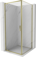 Mexen Exo shower cabin pivoting 95 x 95 cm, transparent, gold - 8181-095-095-50-00