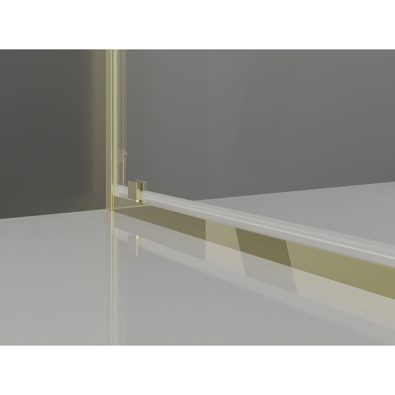 Mexen Exo 75 x 100 cm pivot shower enclosure, transparent, gold - 8181-075-100-50-00