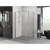 Mexen Exo pivot shower enclosure 85 x 70 cm, transparent, gold - 817-085-070-50-00
