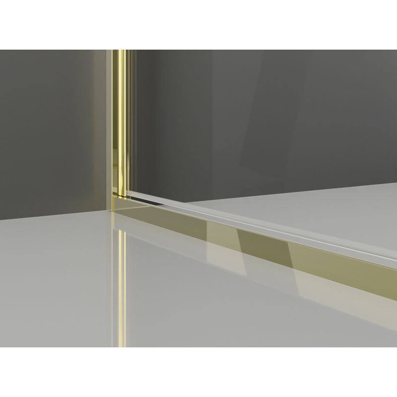 Mexen Exo Hinged Shower Enclosure 70 x 75 cm, Transparent, Gold - 817-070-075-50-00