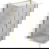 Mexen Exo Hinged Shower Enclosure 70 x 75 cm, Transparent, Gold - 817-070-075-50-00