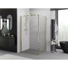 Mexen Exo-B pivot shower enclosure 100 x 75 cm, transparent, gold - 817-100-075-50-00