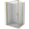 Mexen Exo-B pivot shower cabin 75 x 80 cm, transparent, gold - 817-075-080-50-00