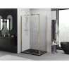 Mexen Exo-B pivot shower cabin 75 x 80 cm, transparent, gold - 817-075-080-50-00