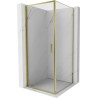 Mexen Exo-B hinged shower cabin 80 x 80 cm, transparent, gold - 817-080-080-50-00