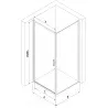 Mexen Exo pivot shower enclosure 100 x 80 cm, transparent, gold - 817-100-080-50-00