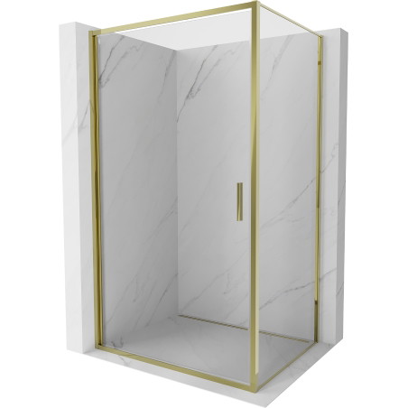 Mexen Exo-B swing shower enclosure 85 x 90 cm, transparent, gold - 817-085-090-50-00