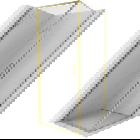 Mexen Exo shower cabin pivot 100 x 100 cm, transparent, gold - 817-100-100-50-00