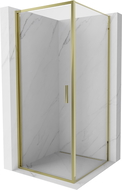 Mexen Exo shower cabin pivot 100 x 100 cm, transparent, gold - 817-100-100-50-00