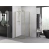 Mexen Exo hinged shower cabin 100 x 100 cm, transparent, gold - 817-100-100-50-00