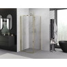 Mexen Exo-F folding shower cabin 70 x 70 cm, transparent, gold - 816-070-070-50-00