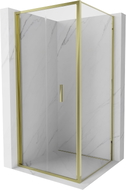 Mexen Exo-F folding shower cabin 75 x 75 cm, transparent, gold - 816-075-075-50-00