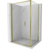 Mexen Exo-F folding shower cabin 80 x 75 cm, transparent, gold - 816-080-075-50-00