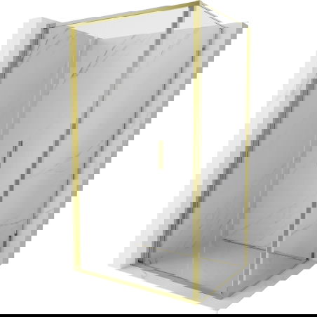 Mexen Exo folding shower enclosure 85 x 75 cm, transparent, gold - 816-085-075-50-00