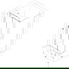Mexen Exo folding shower cabin 70 x 80 cm, transparent, gold - 816-070-080-50-00