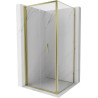 Mexen Exo-F folding shower enclosure 80 x 80 cm, transparent, gold - 816-080-080-50-00
