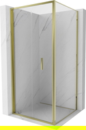 Mexen Exo folding shower cabin 80 x 80 cm, transparent, gold - 816-080-080-50-00
