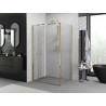Mexen Exo-F folding shower cabin 85 x 80 cm, transparent, gold - 816-085-080-50-00