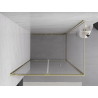 Mexen Exo-F folding shower cabin 85 x 80 cm, transparent, gold - 816-085-080-50-00