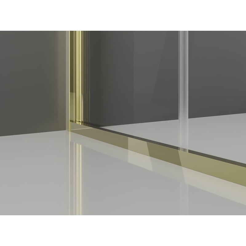 Mexen Exo-F folding shower cabin 95 x 80 cm, transparent, gold - 816-095-080-50-00
