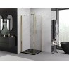 Mexen Exo-F foldable shower cabin 90 x 90 cm, transparent, gold - 816-090-090-50-00