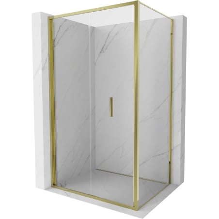 Mexen Exo 95 x 90 cm foldable shower enclosure, transparent, gold - 816-095-090-50-00