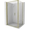 Mexen Exo 95 x 90 cm foldable shower enclosure, transparent, gold - 816-095-090-50-00