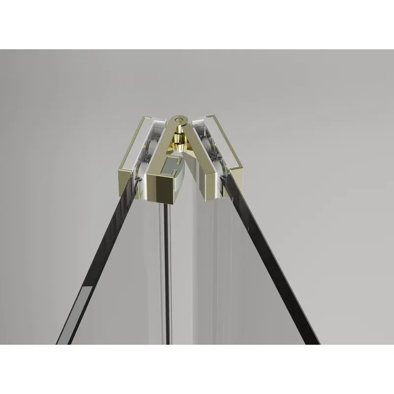 Mexen Exo folding shower cabin 100 x 90 cm, transparent, gold - 816-100-090-50-00