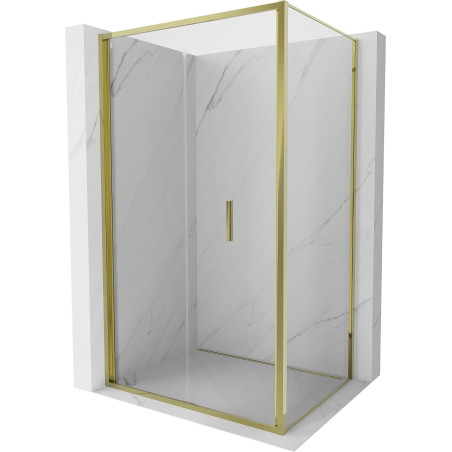 Mexen Exo-F folding shower cabin 70 x 95 cm, transparent, gold - 816-070-095-50-00