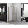 Mexen Exo Foldable Shower Enclosure 95 x 95 cm, Transparent, Gold - 816-095-095-50-00