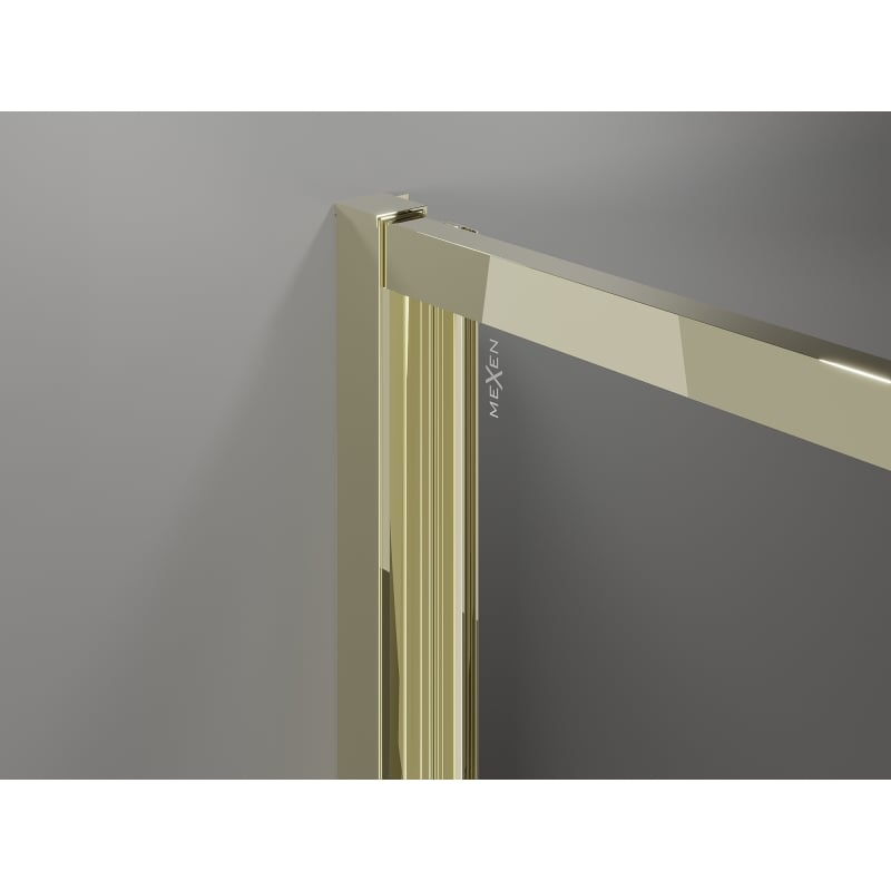 Mexen Exo-F folding shower cabin 75 x 100 cm, transparent, gold - 816-075-100-50-00