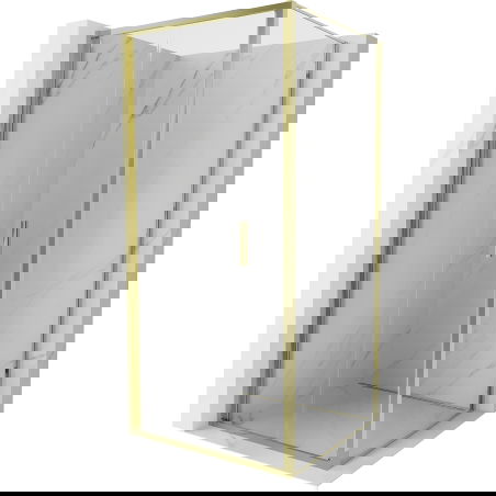 Mexen Exo 100 x 100 cm Folding Shower Enclosure, Transparent, Gold - 816-100-100-50-00