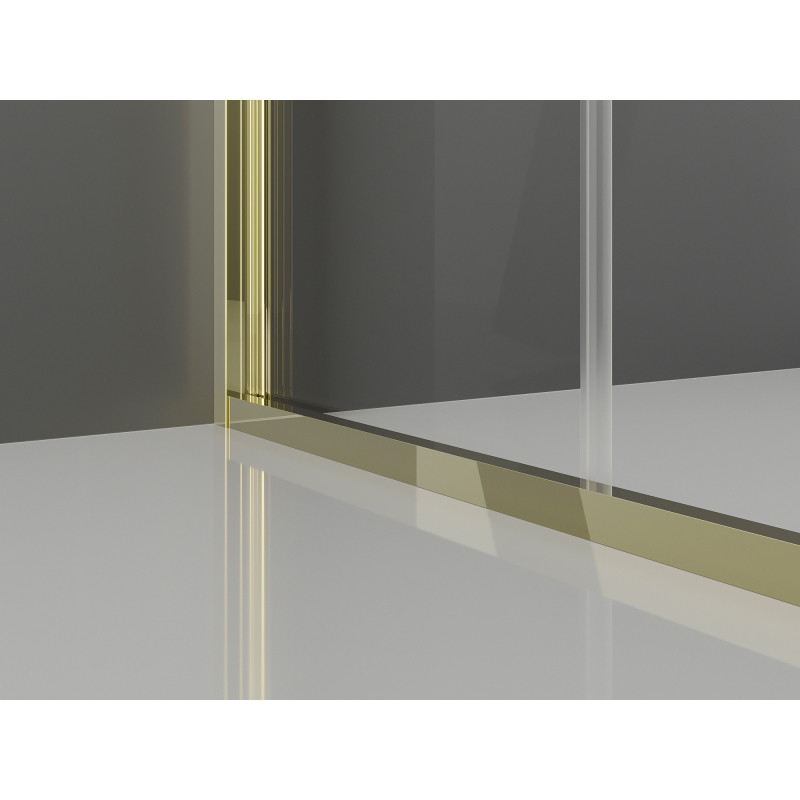Mexen Exo-F folding shower cabin 100 x 100 cm, transparent, gold - 816-100-100-50-00