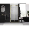 Mexen Exo-B Duo double hinged shower door 70 cm, transparent, gold - 814-070-000-50-00