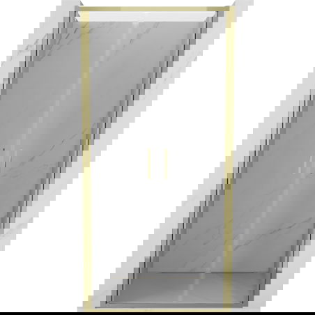 Mexen Exo double hinged shower doors 100 cm, transparent, gold - 814-100-000-50-00