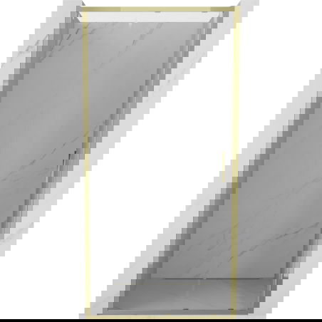 Mexen Exo sliding shower door 100 cm, transparent, gold - 8151-100-000-50-00