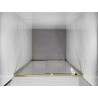 Mexen Exo-S sliding shower door 100 cm, transparent, gold - 8151-100-000-50-00