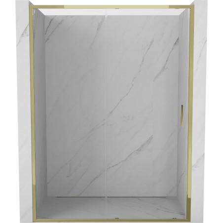 Mexen Exo-S sliding shower door 145 cm, transparent, gold - 8151-145-000-50-00
