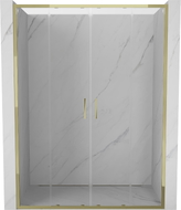 Mexen Exo-S Duo double sliding shower doors 140 cm, transparent, gold - 8152-140-000-50-00