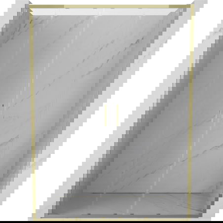 Mexen Exo double sliding shower doors 160 cm, transparent, gold - 8152-160-000-50-00