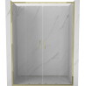 Mexen Exo-S Duo double sliding shower door 160 cm, transparent, gold - 8152-160-000-50-00