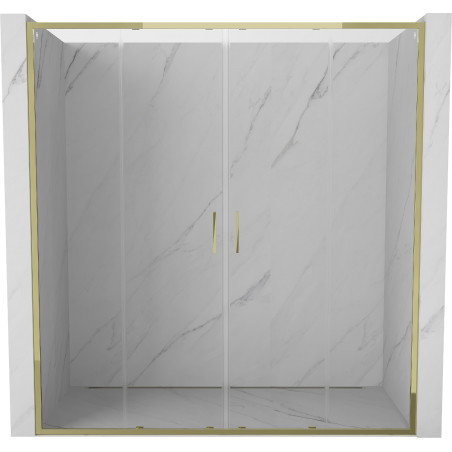 Mexen Exo-S Duo double sliding shower door 170 cm, transparent, gold - 8152-170-000-50-00