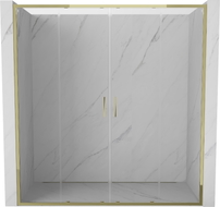 Mexen Exo-S Duo double sliding shower door 170 cm, transparent, gold - 8152-170-000-50-00